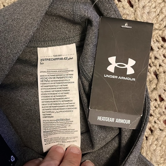 NWT Under Armour compression high-rise ankle leggings heat gear women’s XS gray - Picture 10 of 16